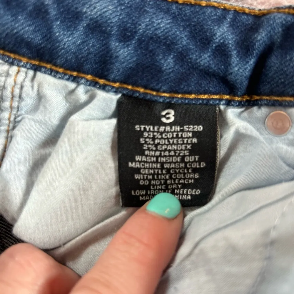 America Bazi destroyed medium wash denim high rise skinny jeans size 26 reg. - Image 7