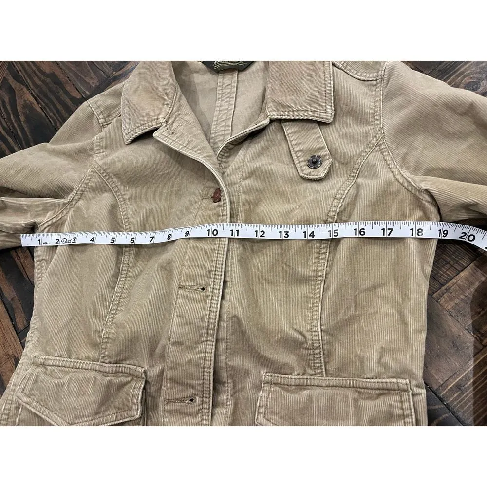 Eddie Bauer Corduroy Y2K Jacket Women Medium Chore Pocket Dainty Grunge Feminine - Image 4