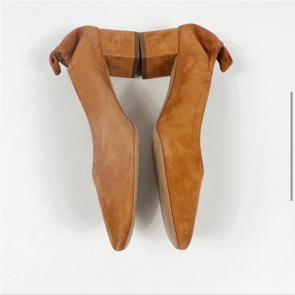 Everlane The Italian Leather Day Heel Cognac Suede Tan Size 6.5 NEW - Image 5