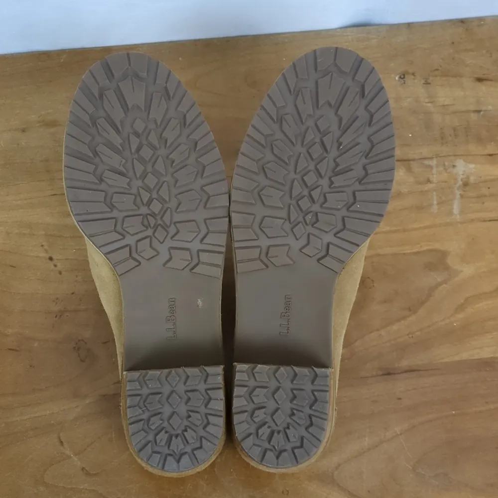 LL Bean Suede Lug Sole Chunky Heeled Mules Size 7.5 - Image 7