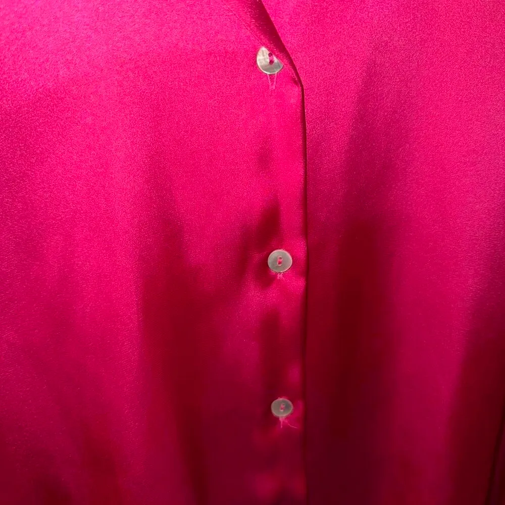 Zara satin bubblegum pink cuffes wrist button up - Image 2