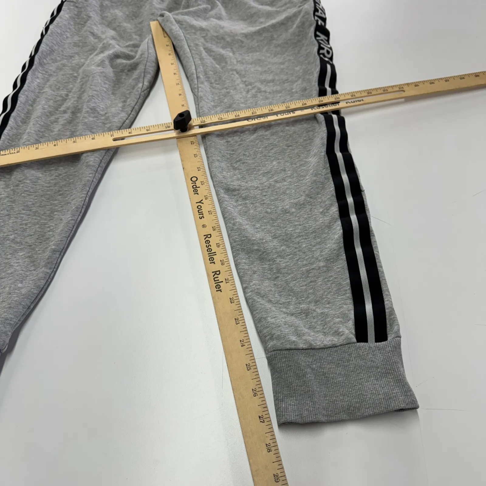 MICHAEL KORS Sweatpants Womens Medium Jogger Gray Logo Stripe Side Athletic‎ - Image 6