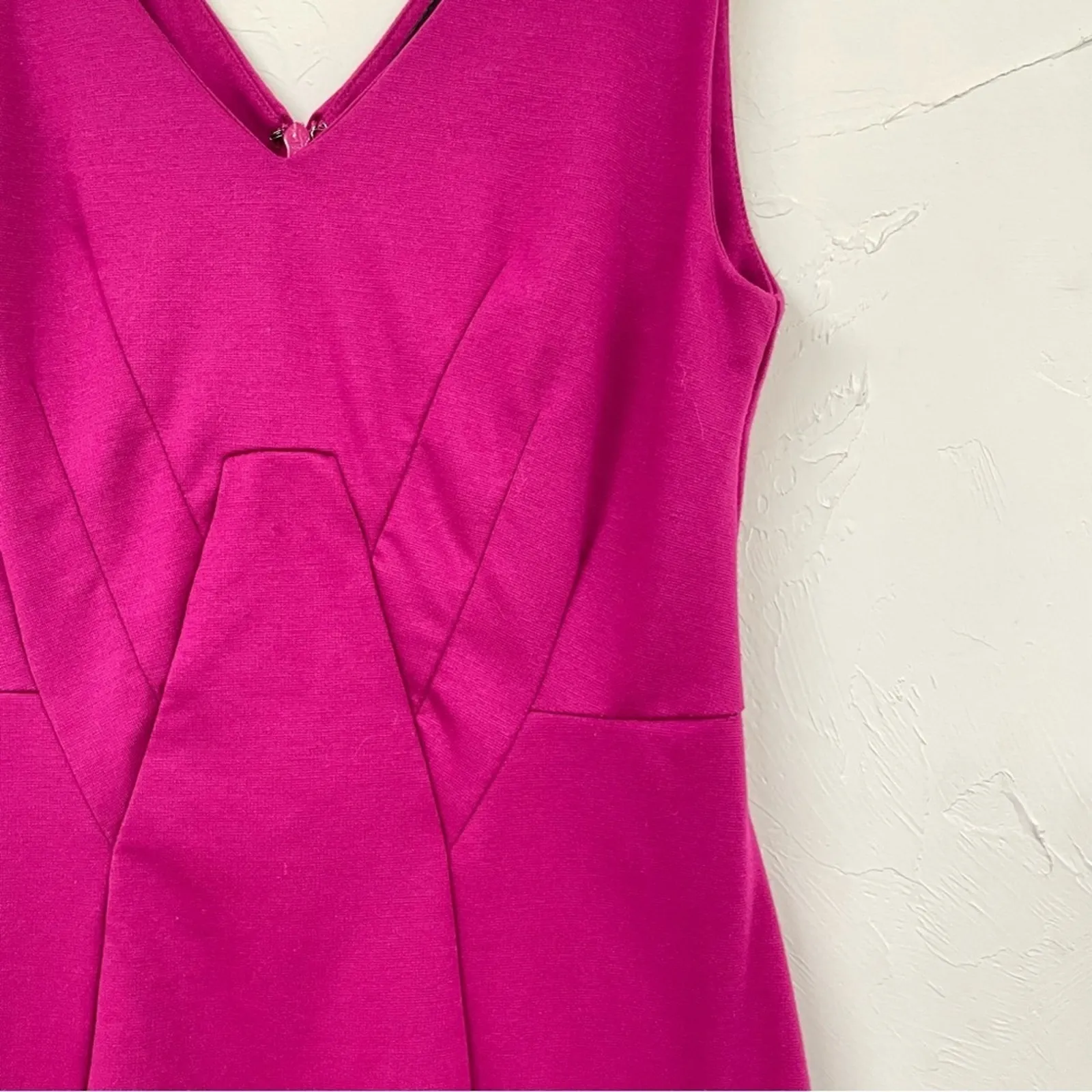 Jack Magenta Sleeveless Bodycon Mini Dress Sheath Womens S Career Business - Image 2