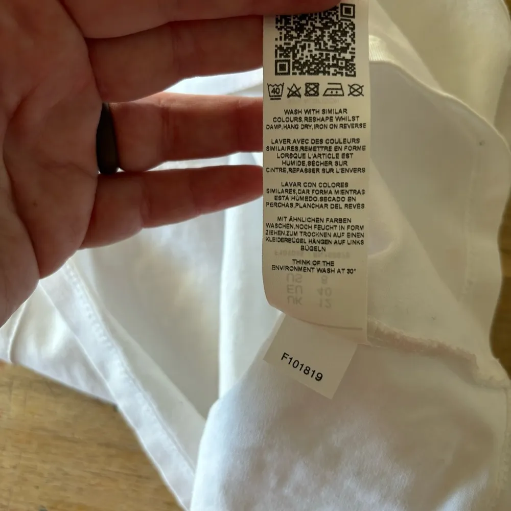 *BUNDLE Of TWO* ASOS White One Shoulder Double Strap Crop Tops 8 - Image 3