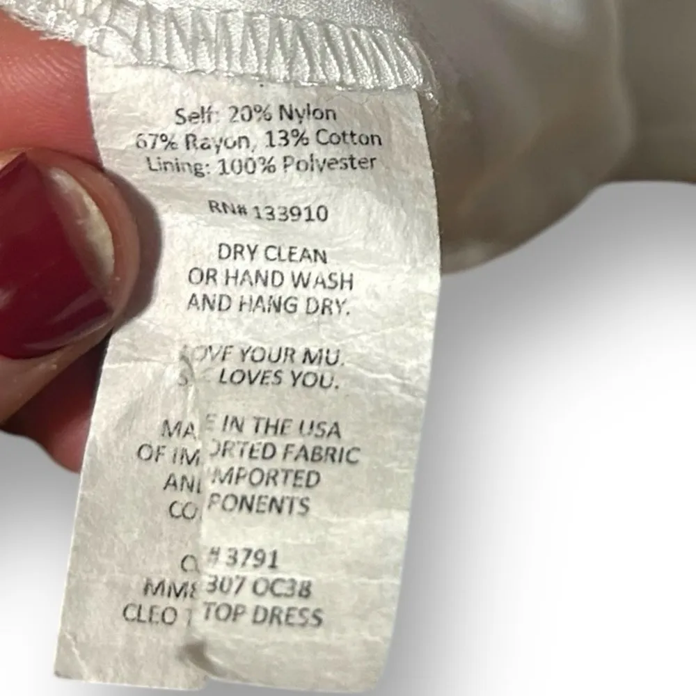 White Mini Dress Tie Strap Babydoll Sundress Summer Casual Short Cute - Image 10