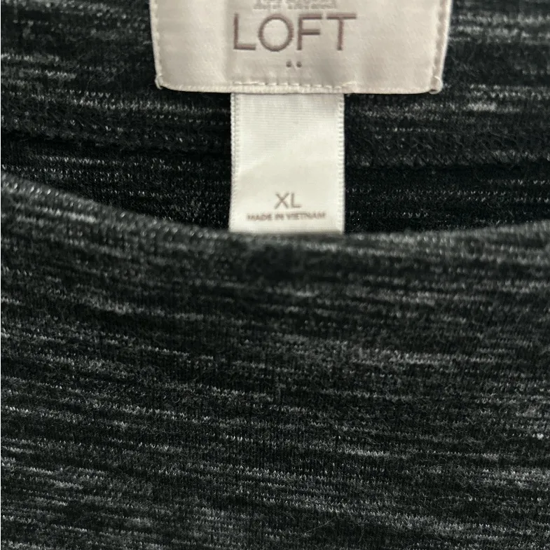 ANN TAYLOR LOFT Charcoal Heathered T-Shirt Dress Size XL - Image 9