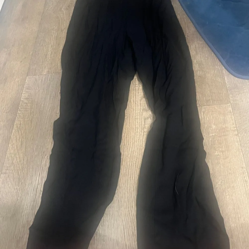 Vintage 80s sleeveless black wide leg metallic ailver jumpsuit size 4 - Image 12