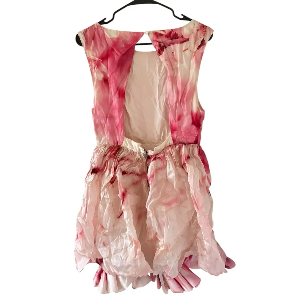 Alice + Olivia Cherry Blossom Silk Flare Dress - Image 8