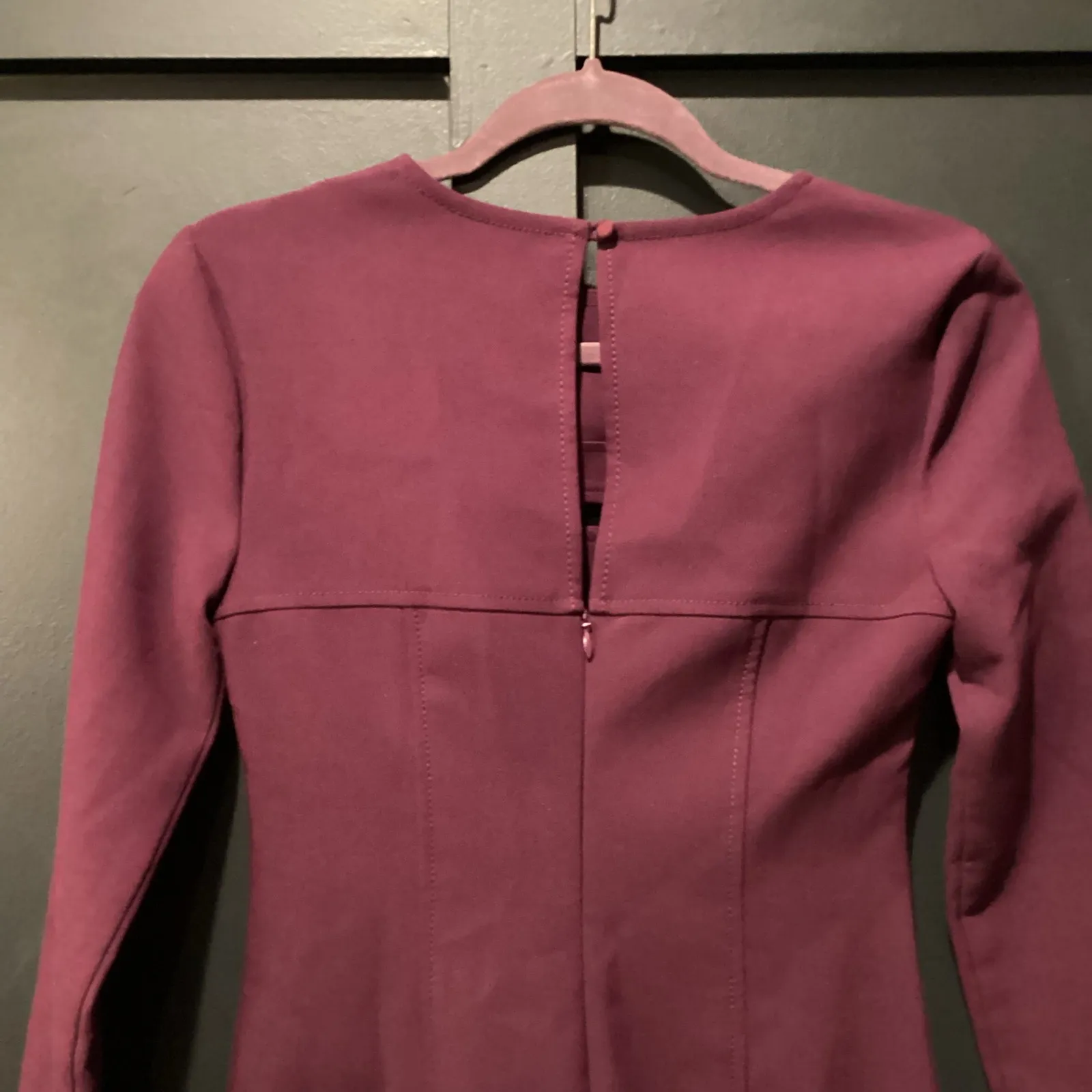 Revolve Likely Keller Long Sleeve Mini Dress bodycon cut out in Purple Plum sz 4 - Image 16