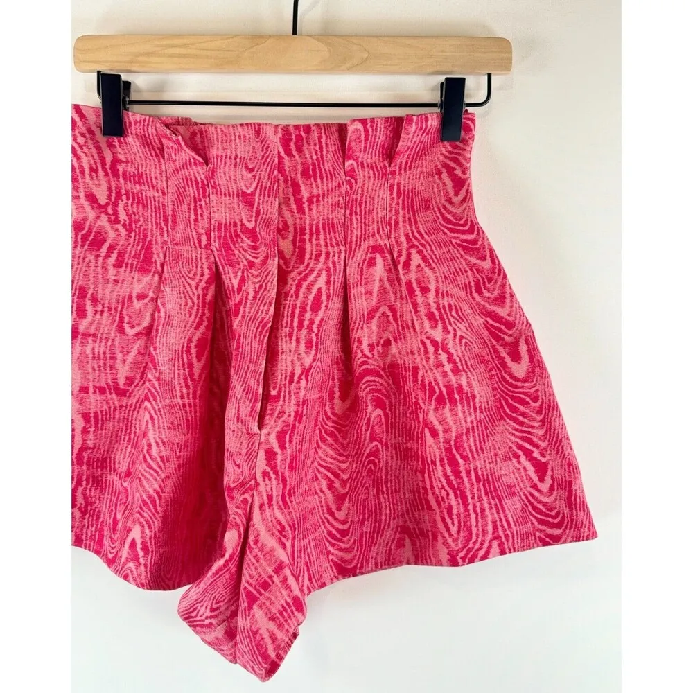 C/Meo Collective Womens Shorts Early On Paperbag Woodgrain High Waisted Size XS - Image 6