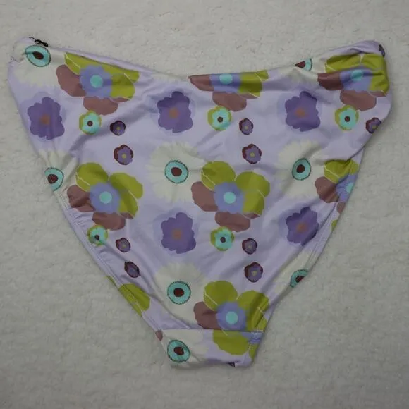 NEW Free People x Beth Richards Delray 70’s Floral Bikini Bottoms, size XL‎ Purple - Image 9