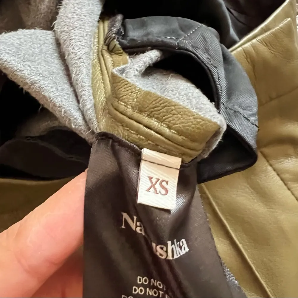 Nanushka GREEN Lucee trousers in vegan leather pants size XS C5 - Image 4