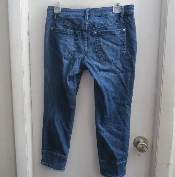 J. Jill Denim authentic fit cropped jeans ankle in blue size 2P petite. - Image 6