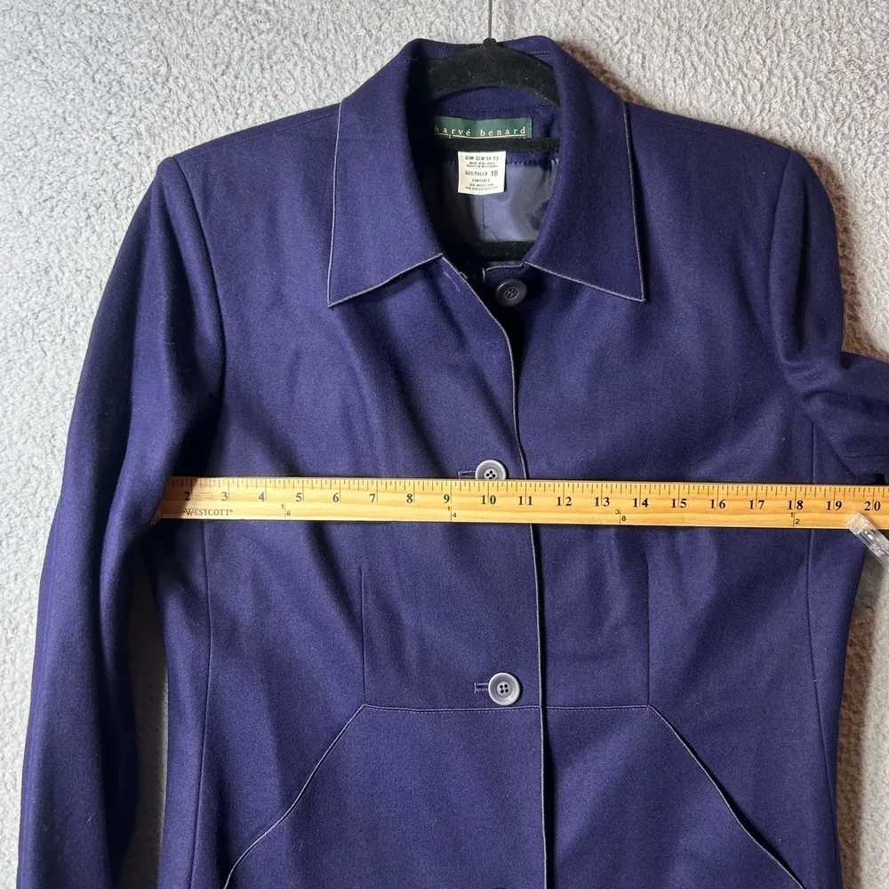 Harve Benard Skirt Suit‎ Set Women Top 10/Bottom 12 Purple Wool Blend Blazer NEW - Image 7