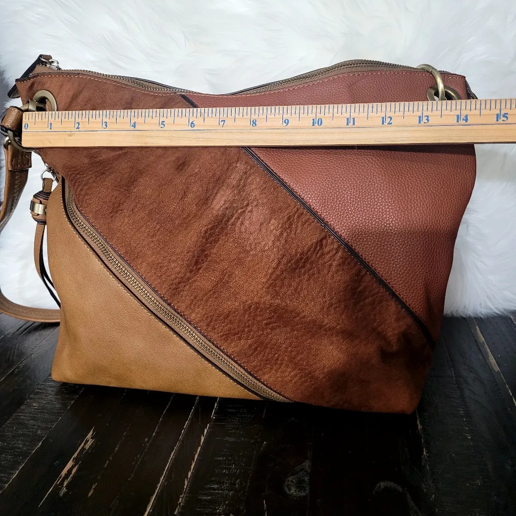 Anthropologie Anthea Vegan Leather Hobo Tote Crossbody Bag - Image 8