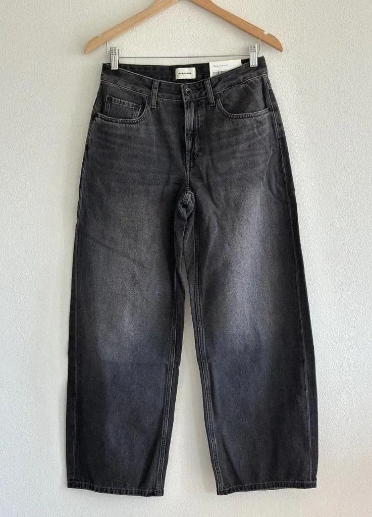 Everlane Loose Curve Jean in Carbon Midnight, Size 26 - Image 6