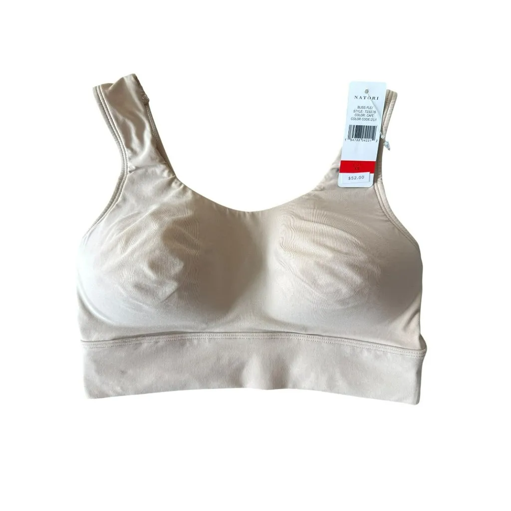 Natori Bralette Bra XS Bliss Flex Contour Wireless Beige Sports 723276 32 NWT - Image 3