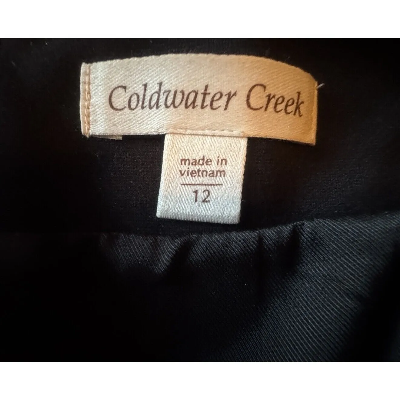 Coldwater Creek Black Pencil Skirt Career Business Women's Size 12‎ - Image 3