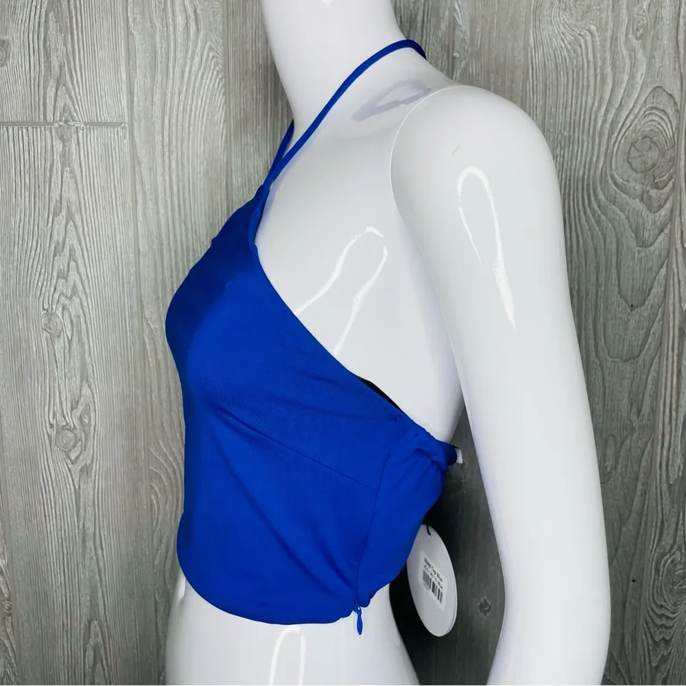 nwt princess Polly Nield top blue halter strap style 6 summer top beach nightout - Image 3