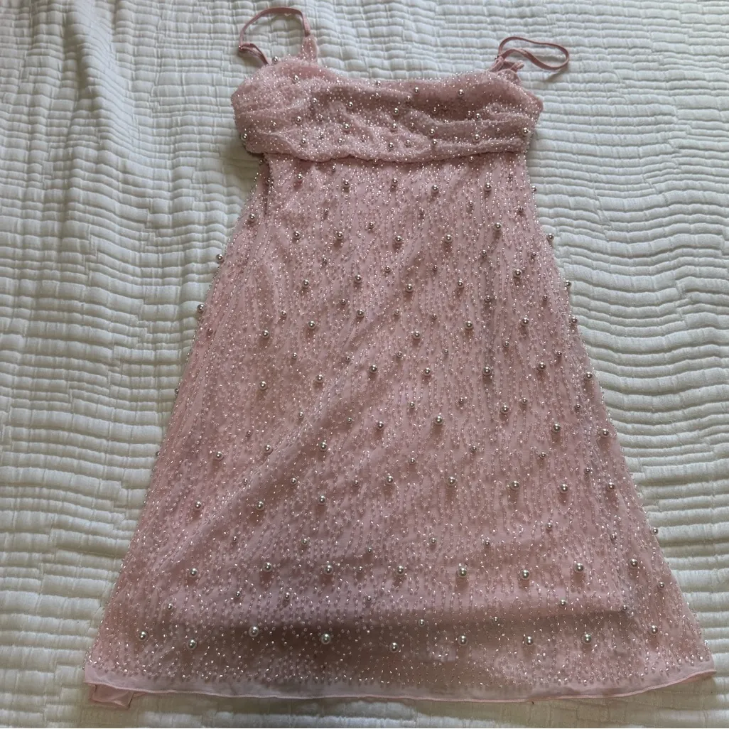 Oh Polly - Pink Embellished Mini Dress - Image 2