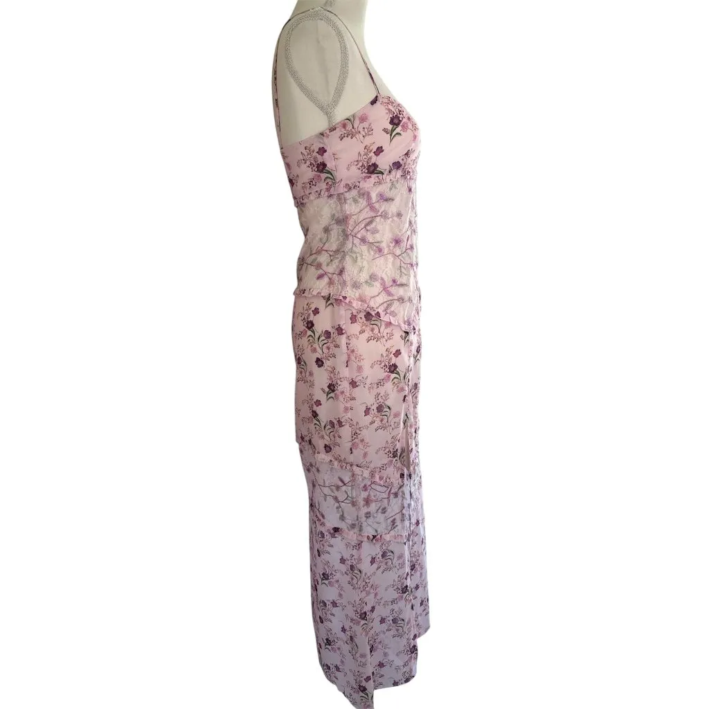 Lovers and Friends Kenzie Gown in Pink Floral Multi Small New Womens Maxi Dress - Image 7