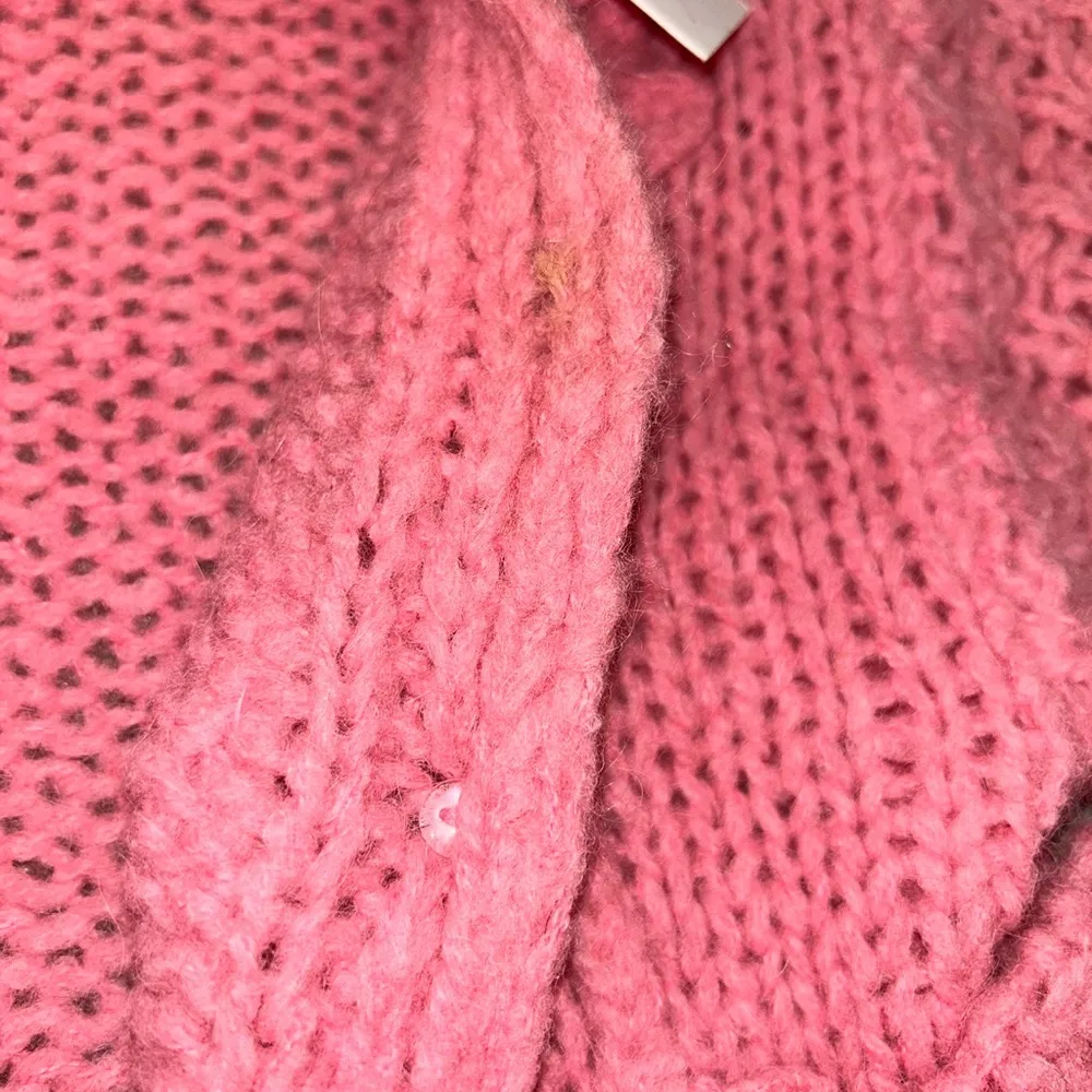 Loveshackfancy Pink Fabietto Cropped Floral Alpaca Blend Cardigan Flaws - Image 5