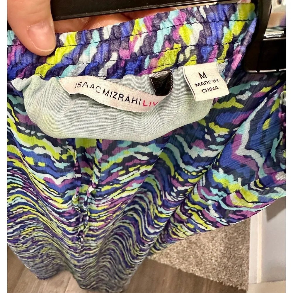 Issac Mizrahi Live Woman’s Chiffon Maxi Skirt. Blue Green Purple (162) - Image 3