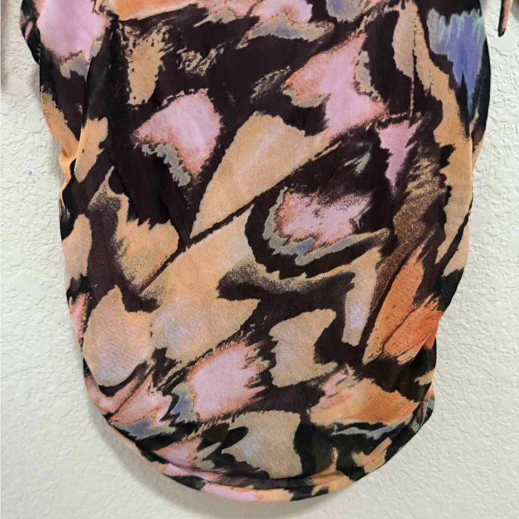 Free People Avenue Ribbon Tank Top Pink Combo Size Medium M NEW Y2K - Image 6