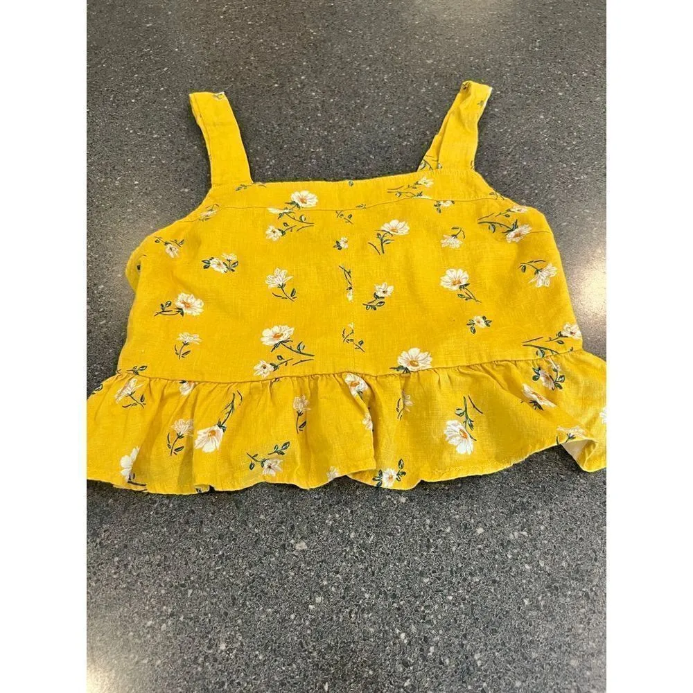 L.A. Hearts Yellow Daisy Print Top Size Medium - Image 5