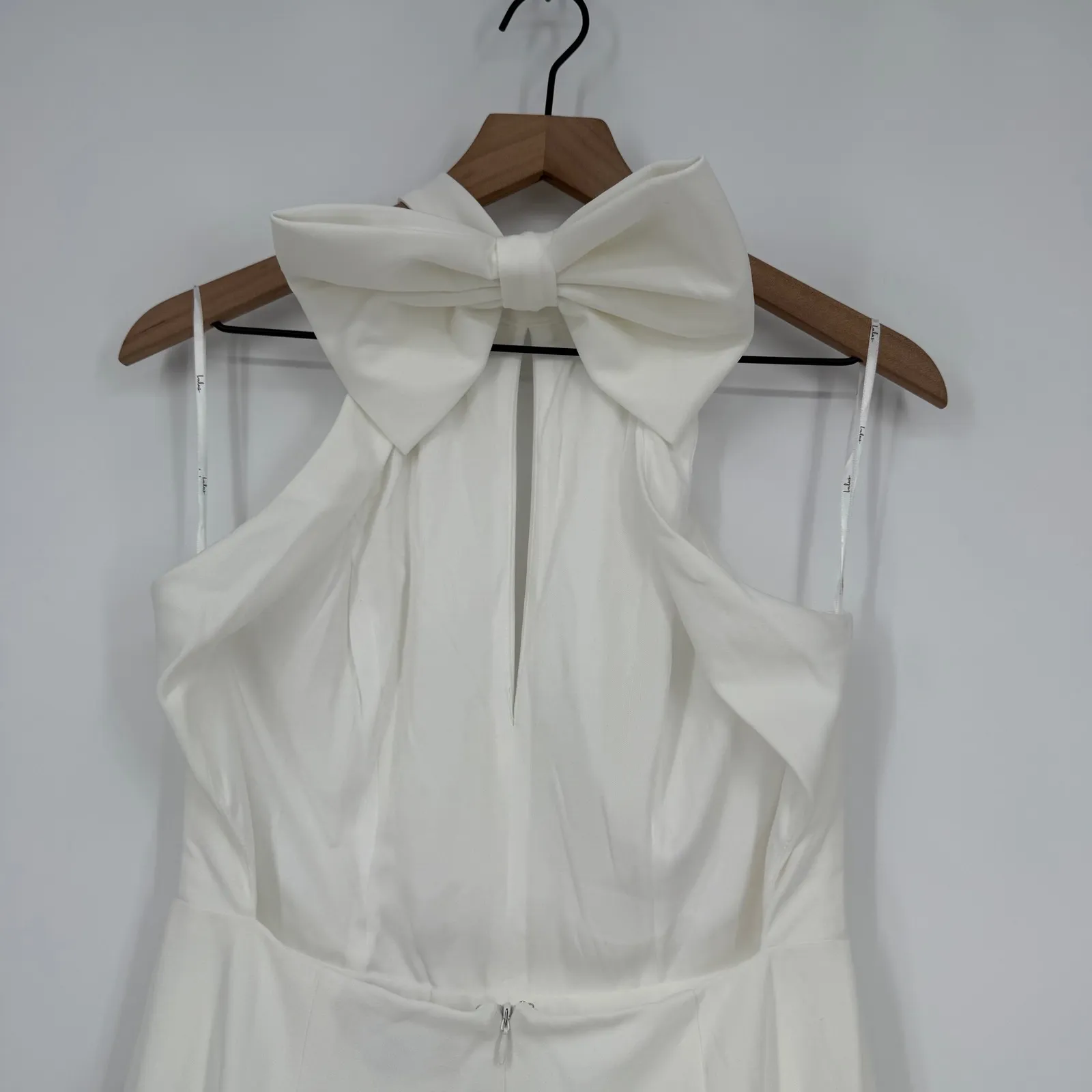 Lulus Striking Elegance White Cutout Backless Halter Jumpsuit Size M Size M - Image 6