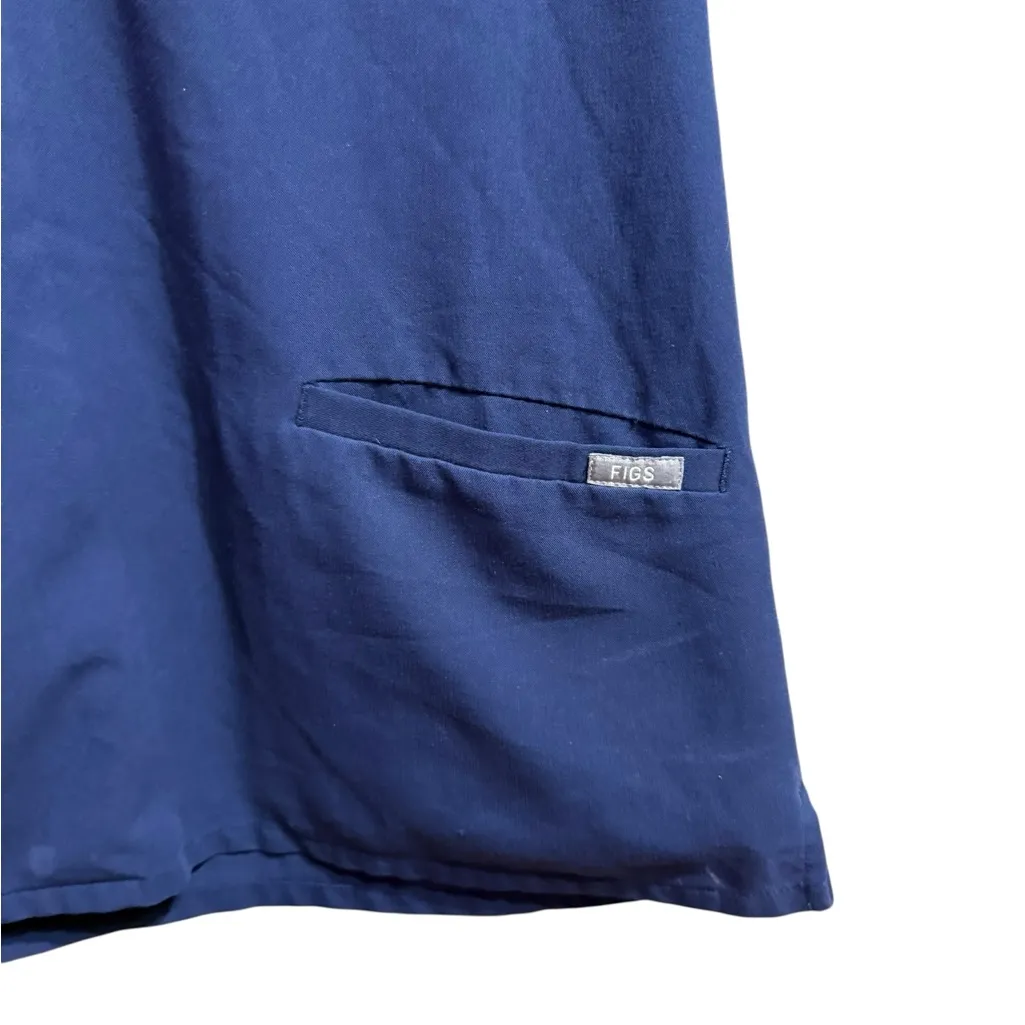 Figs Deep Navy Blue V-Neck Scrub Top Nurses Medical Provider Sz XXS - Image 6