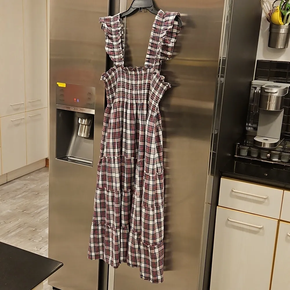 💕HILL HOUSE💕 Ellie Nap Dress ~ Multi-Color Tartan Plaid Print Large - Image 12