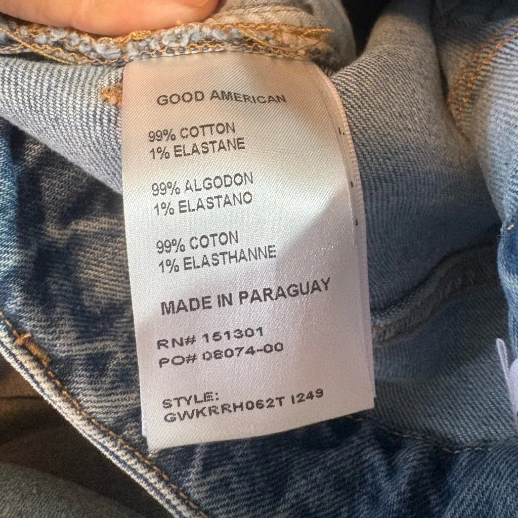 GOOD AMERICAN Weekender Distressed Straight Leg Jeans - Image 10