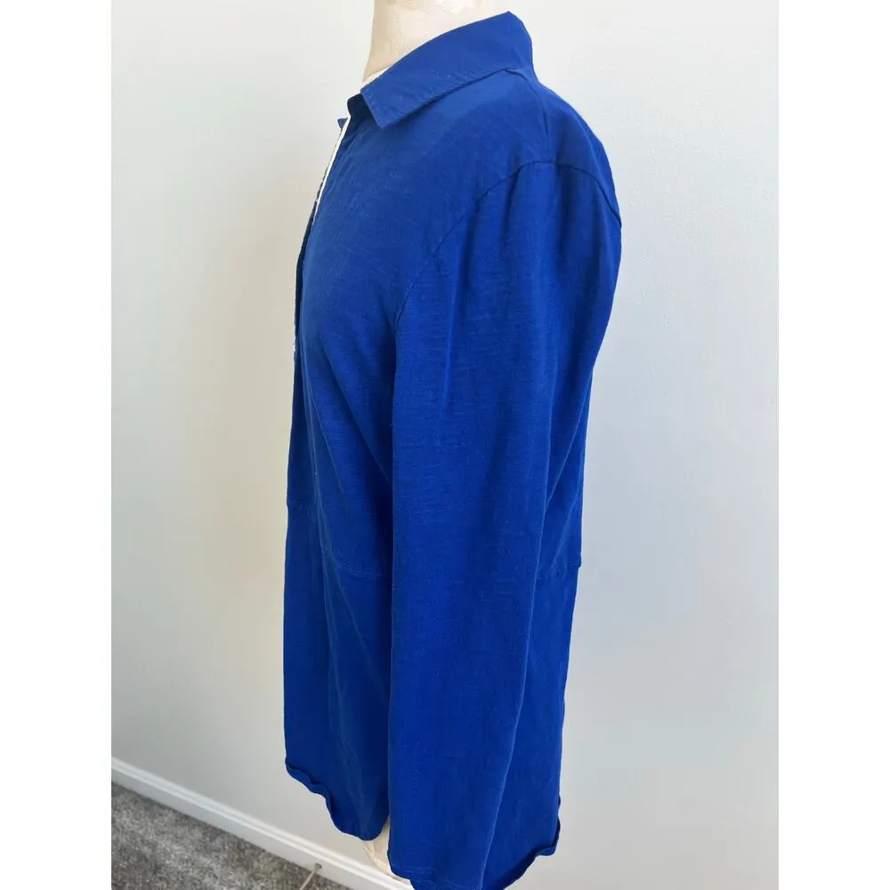 Soft Surroundings 3/4 Sleeve 100% Cotton Button Up Petite Medium - Image 5