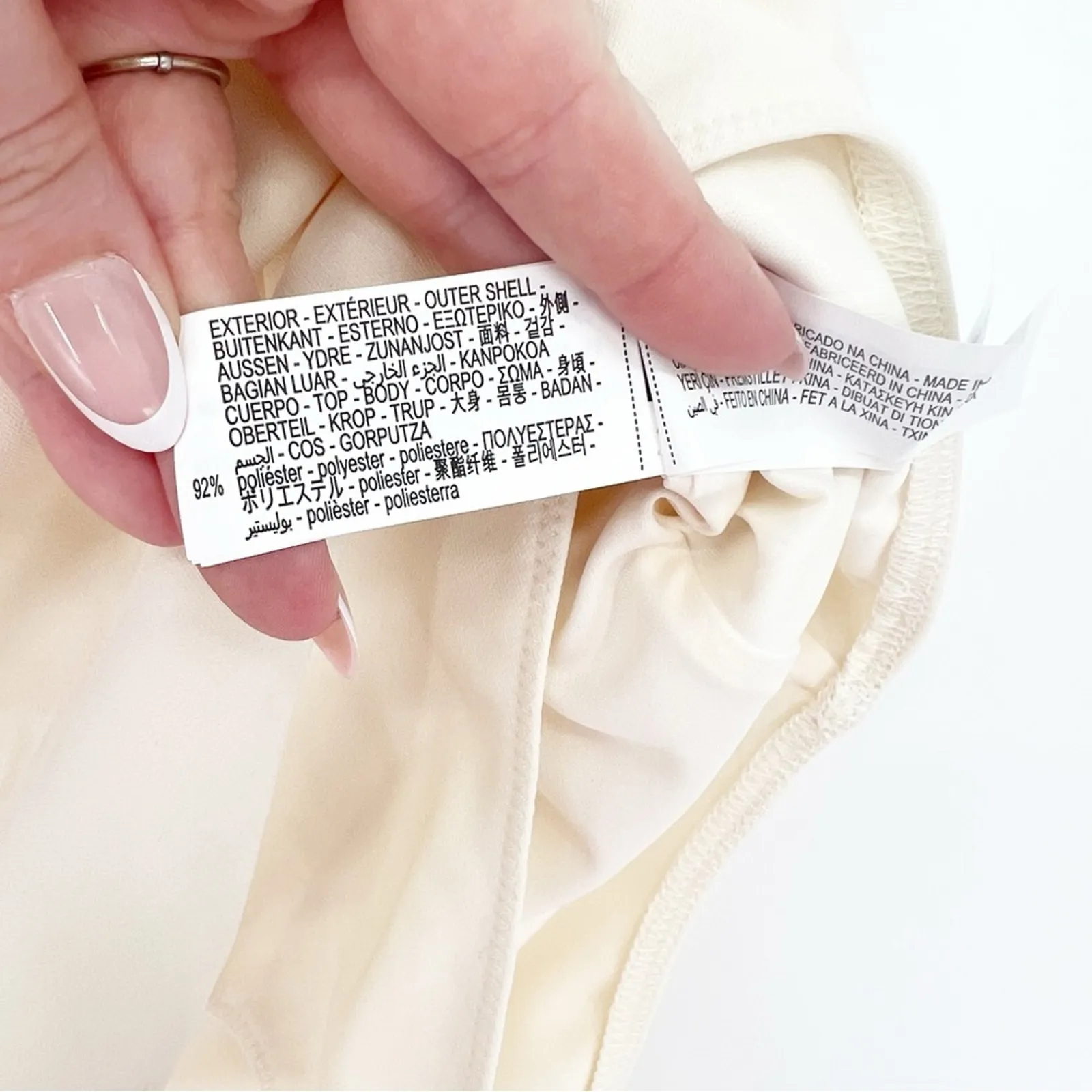 NWT ZARA Bow‎ Bodysuit S Cream - Image 7