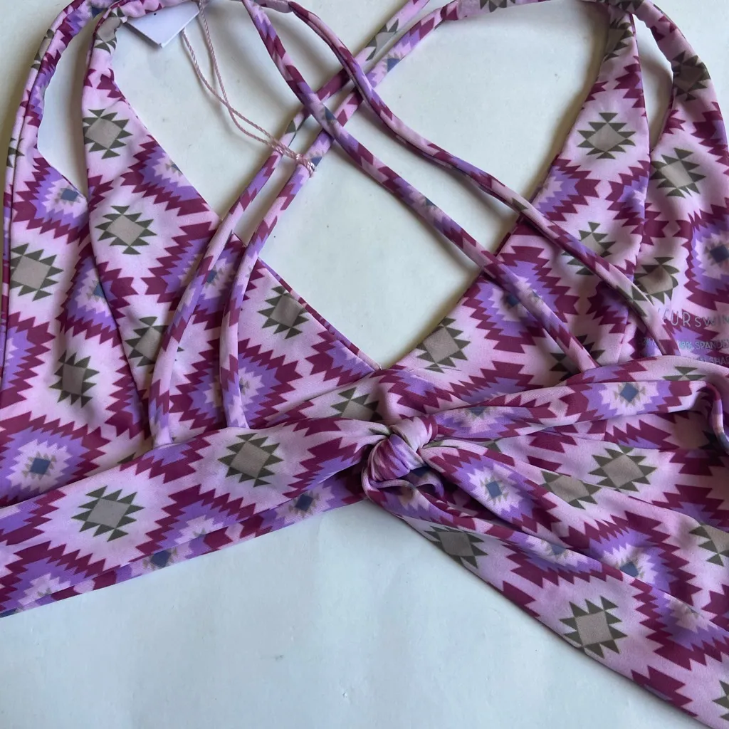 NWT fleur swim bikini top/ peony top size S 34/b Pink - Image 3