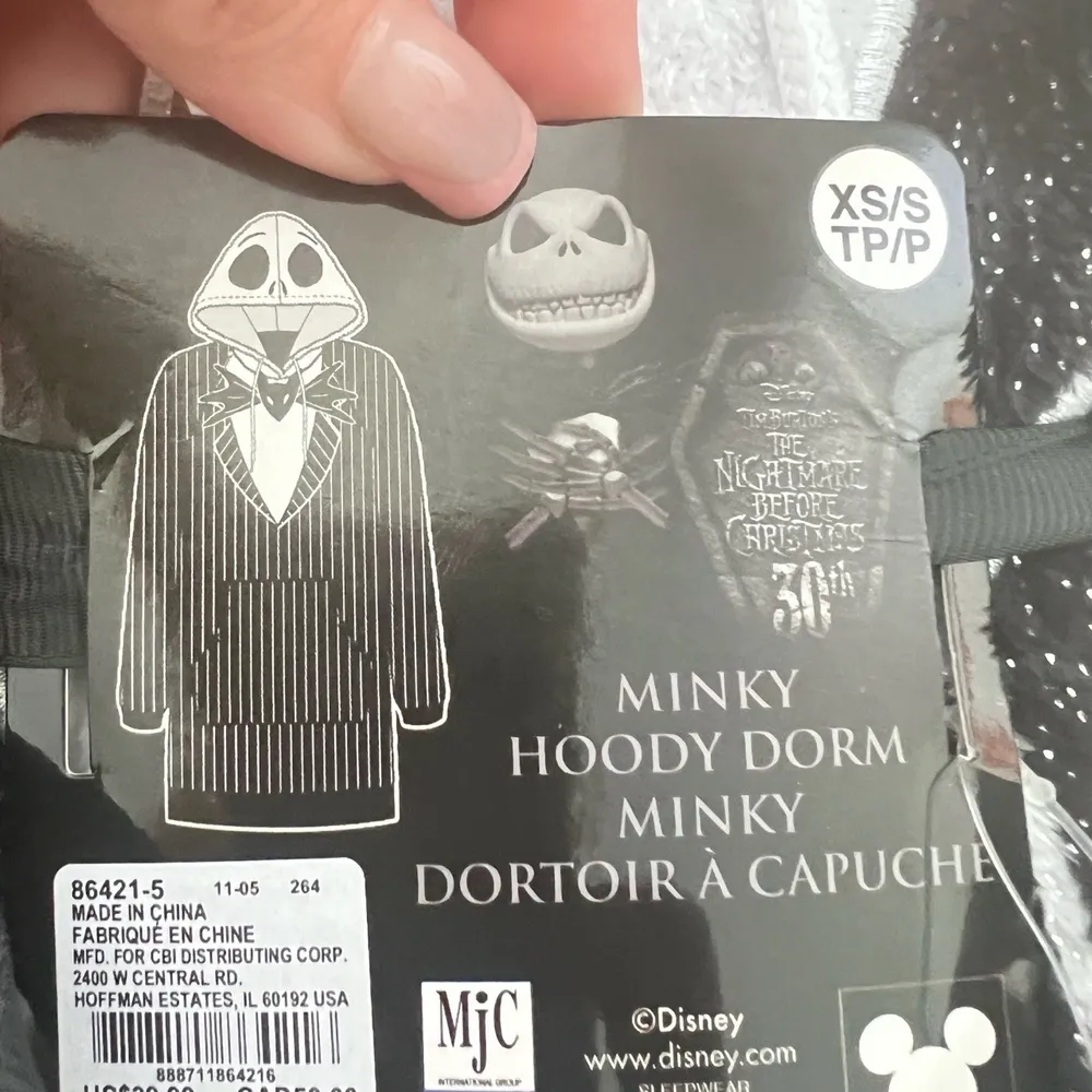 Disney Nightmare Before Christmas Hooded Dress Black White Jack Skellington - Image 11
