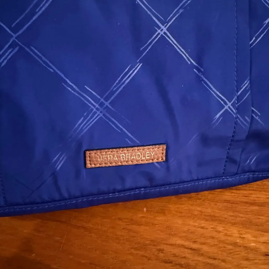 Vera Bradley Blue Nylon Preppy Poly Molly Large Crossbody Bag - Image 9