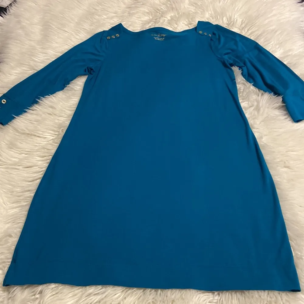 LILLY PULITZER DRESS SIZE L LENGTH 35” BUST 36” SLEEVES 18”/12” - Image 7