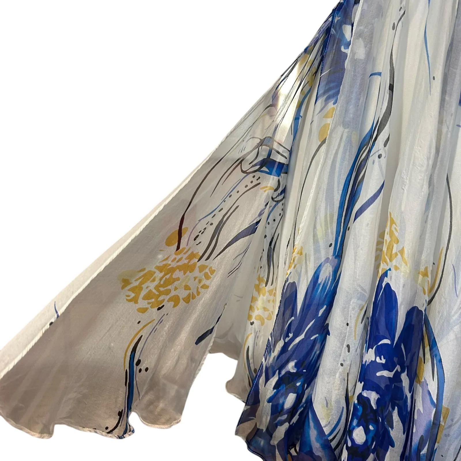 Terani Cocktail Dress SZ 2 100% Silk Beaded Short Sheer Lined Flowy Y2K Fairy - Image 10