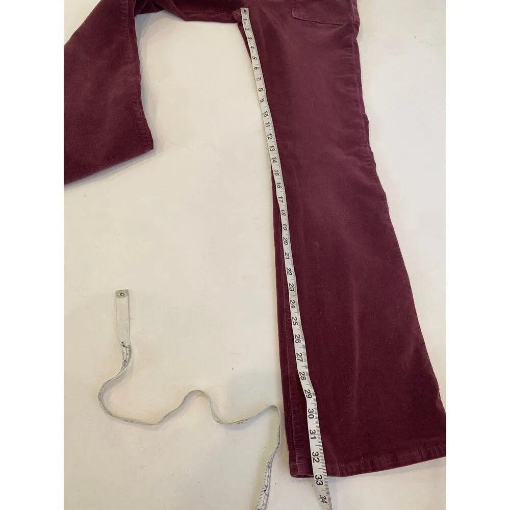 Von Dutch Eggplant Purple Vintage Flare Baby Corduroys Low Rise Sz 30 Cotton USA - Image 13