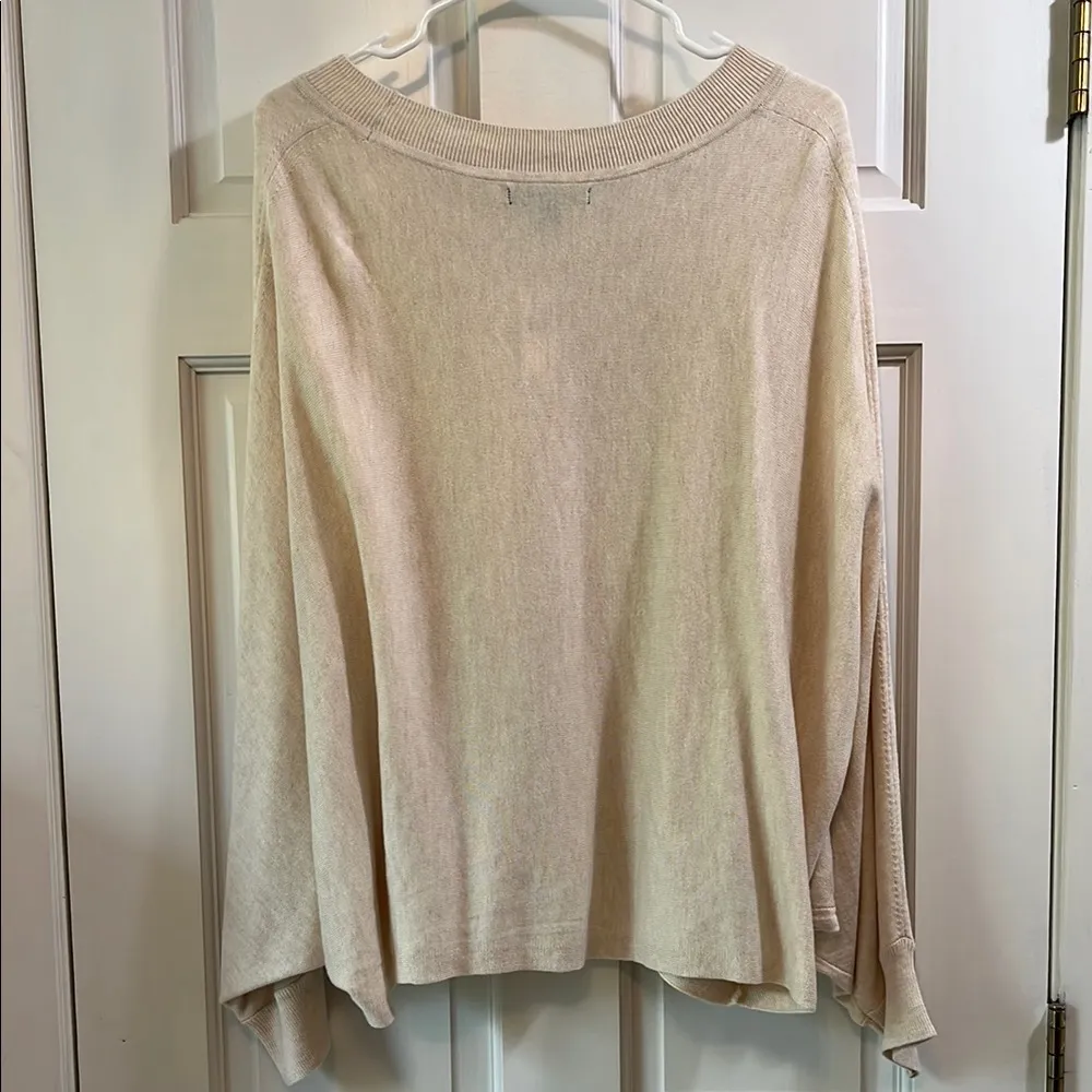 NWT Banana Republic Cream Oversized Bat Wing Sleeve Relaxed Fit Sweater - Sz L - Image 10
