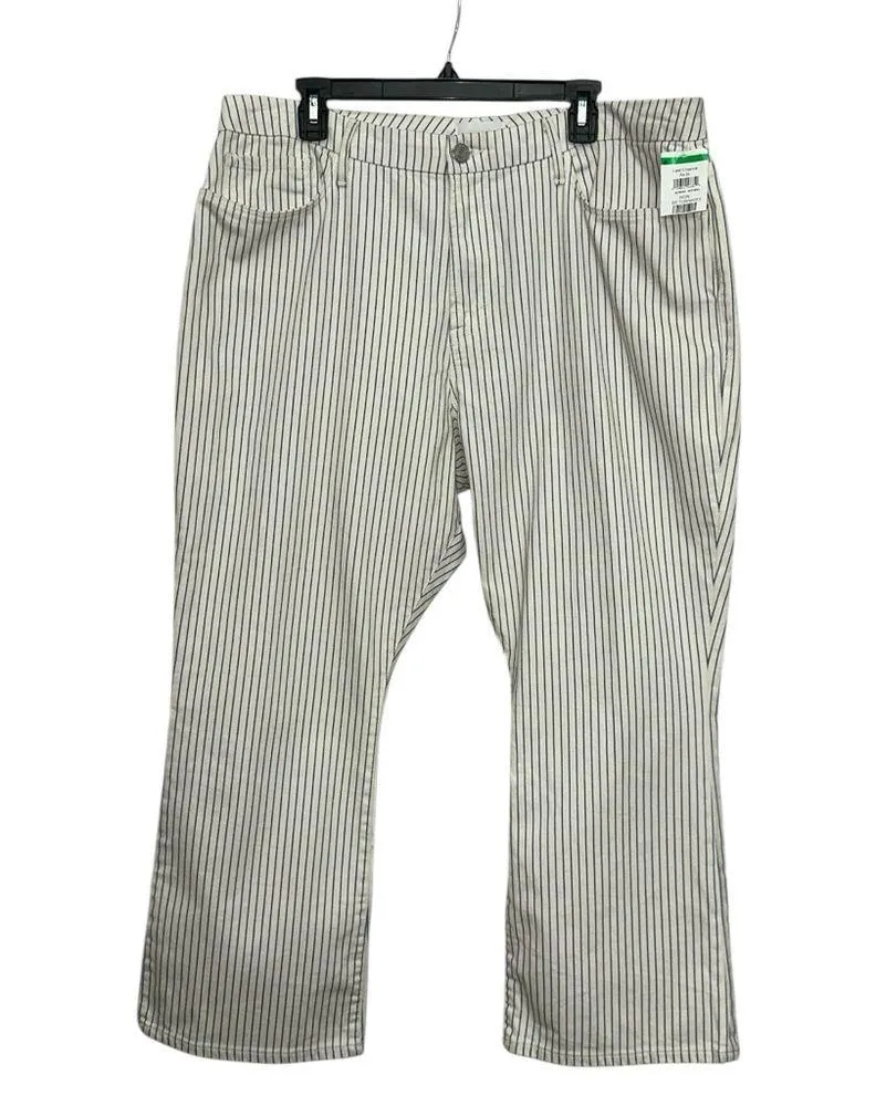 Frame Le Crop Mini Boot Size 33 Pinstripe Nautical Fisherman Coastal Preppy NWT - Image 2