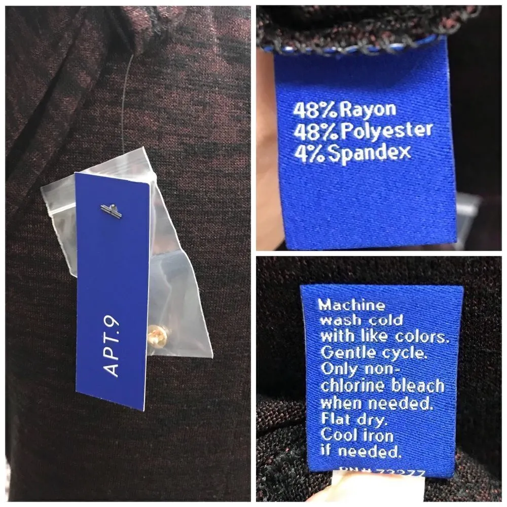 Apt. 9 Fit and Flare Dress Marled Knit Midi Large - Image 8