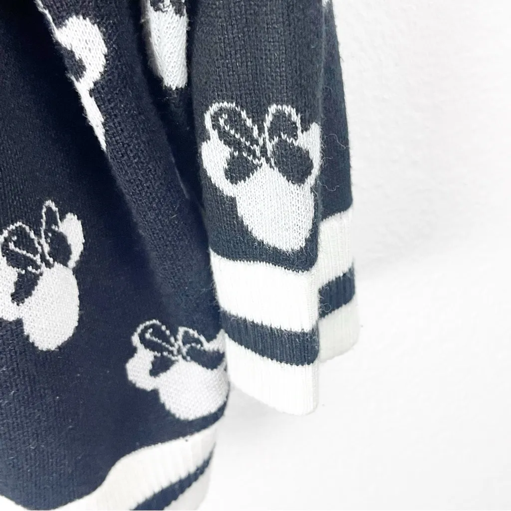 DISNEY Minnie Mouse Black White Long Sleeves Mixed Prints Cardigan Sweater 3X - Image 9