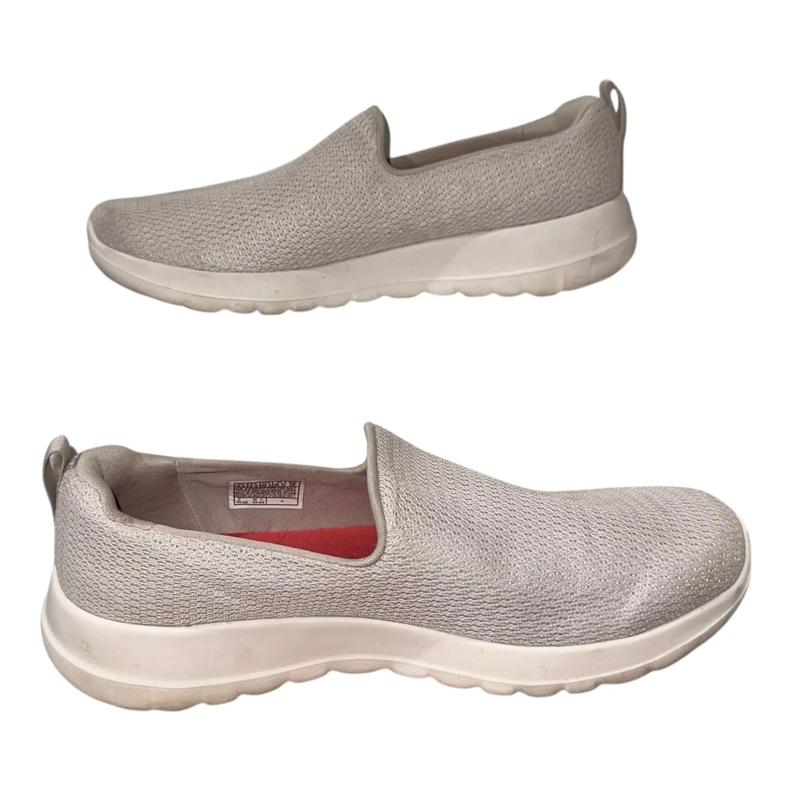 Skechers Go Walk Joy Natural Beige Slip on Shoes 124637 Women's Size 9.5 - Image 2