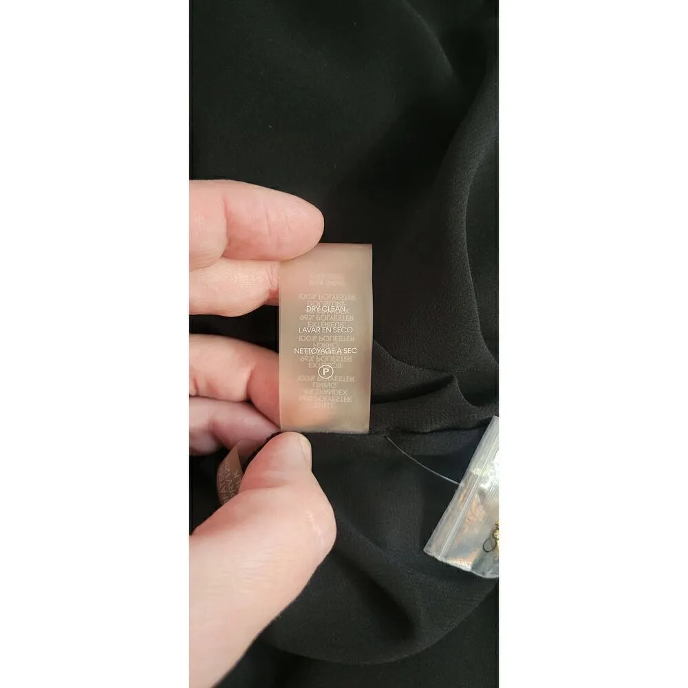 Calvin Klein Women's Black Sleeveless Tank Top Sz M Crew Neck Nautical Anchor Bu - Image 8