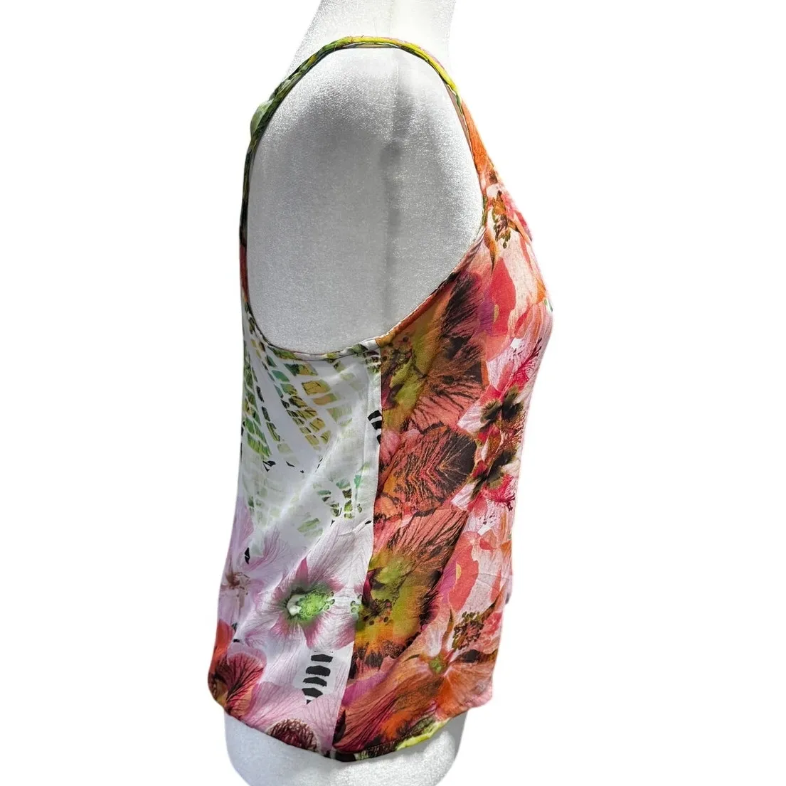 KAS New York x Anthropologie Floral Racerback Tank Top Size S - Image 3