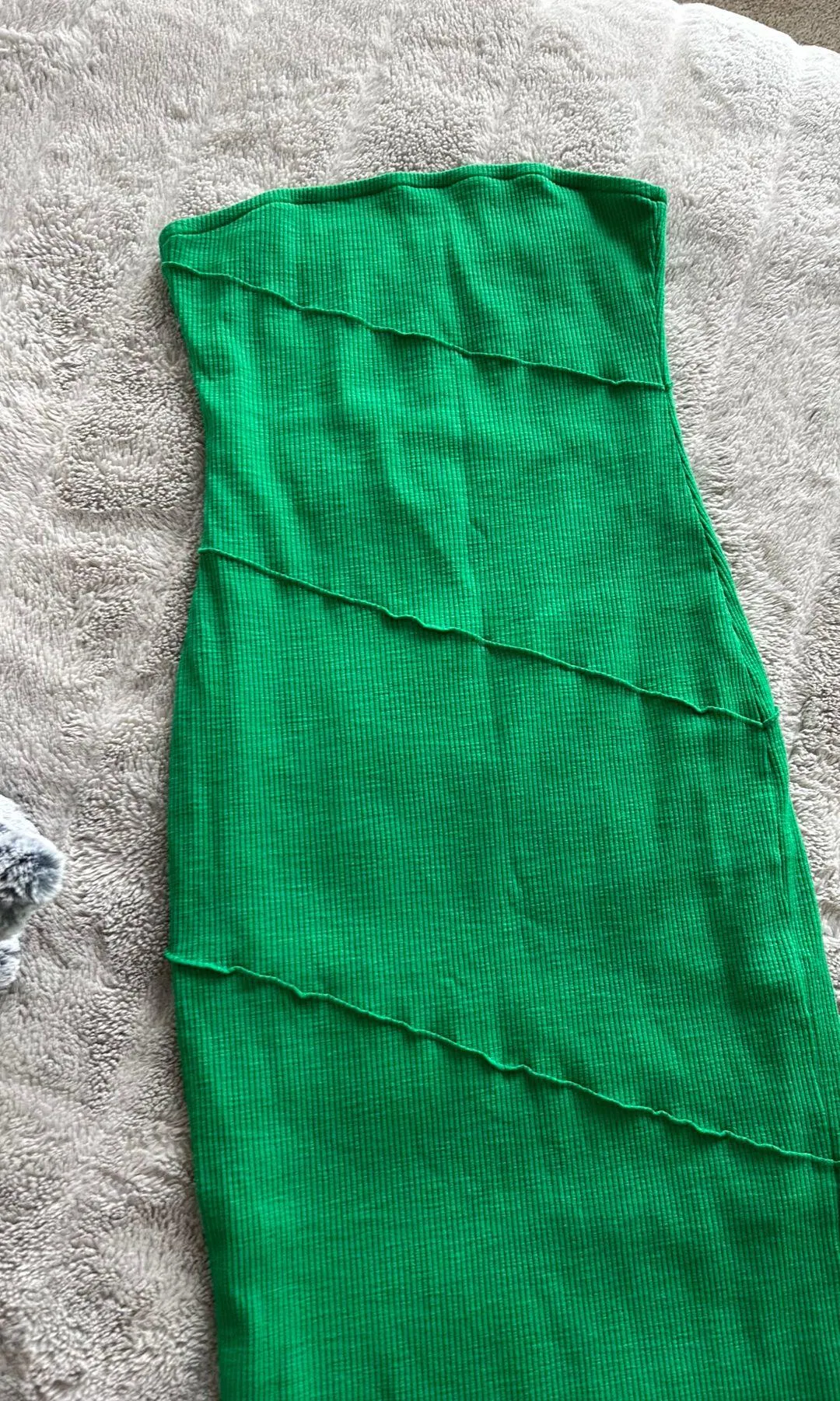Pretty Garden Green Ribbed Midi/Maxi Dress - Image 2