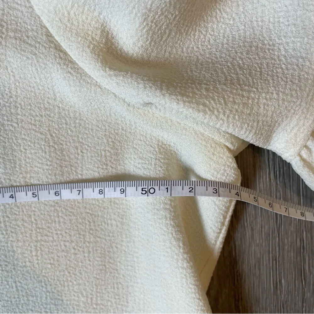 Kate Spade New York Womens Cream Crew Neck Bell Short Sleeve Blouse Top XL (y) - Image 3